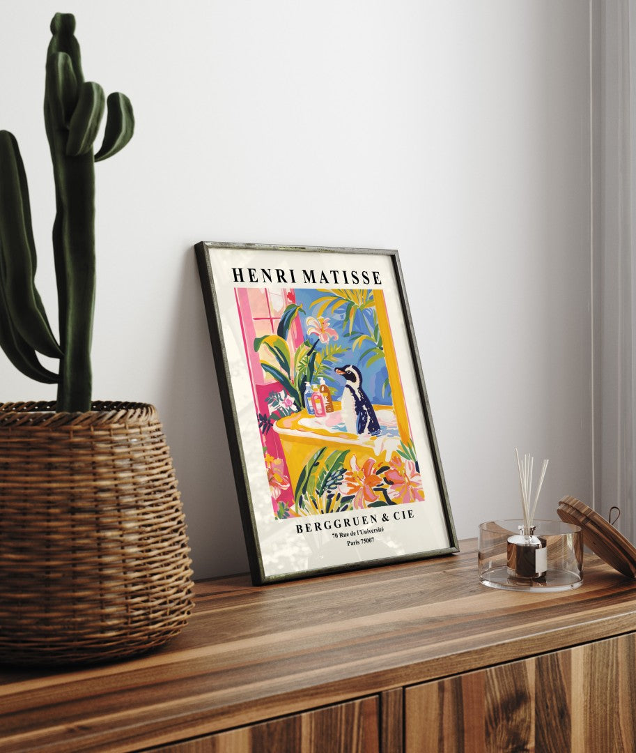 Penguin in a bathtub - Matisse Art Print